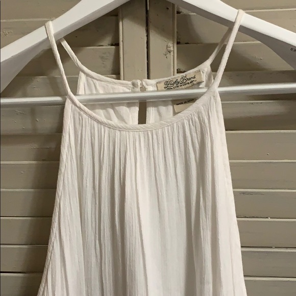 Lucky Brand White Sundress With Orange Detailing EUC - Picture 2 of 8